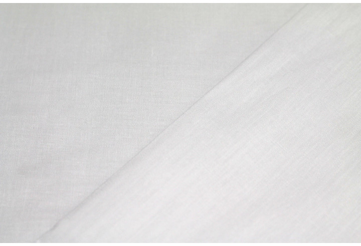 Tissu Popeline Coton/Elasthanne Blanche -Au Metre