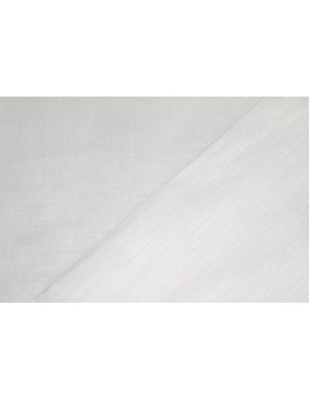Tissu Popeline Coton/Elasthanne Blanche -Au Metre