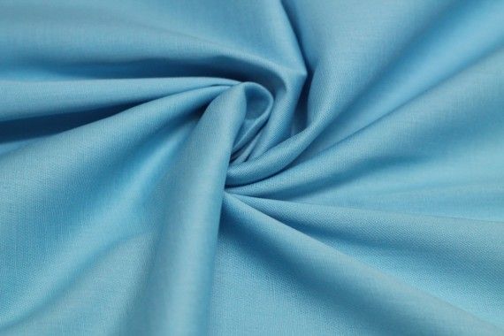 Popeline Coton/Elasthanne Turquoise