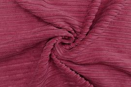 Tissu Velours Côte Large Rouge -Au Mètre