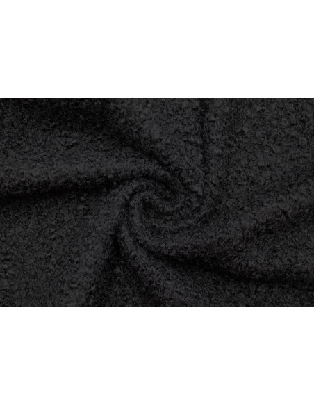 Tissu Tweed Bouclette Chloé Noire -Au Mètre