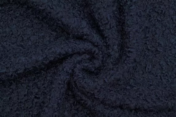 Tissu Tweed Bouclette Chloé Marine -Au Mètre