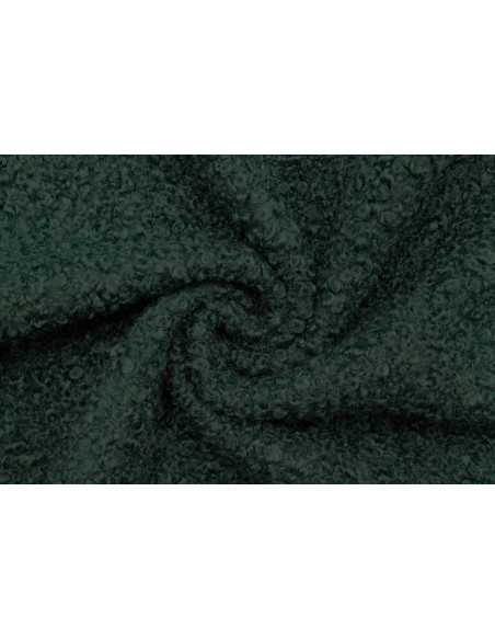 Tissu Tweed Bouclette Chloé Vert Sapin -Au Mètre