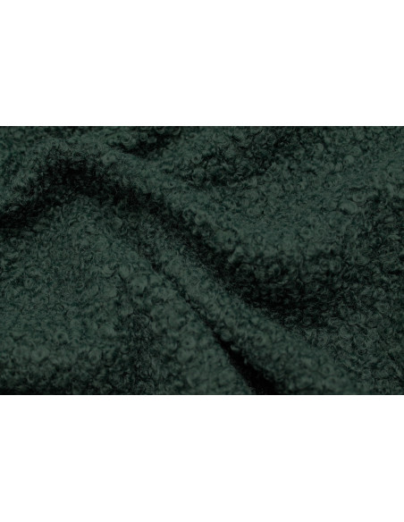 Tissu Tweed Bouclette Chloé Vert Sapin -Au Mètre