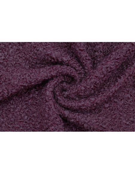 Tissu Tweed Bouclette Chloé Bordeaux -Au Mètre