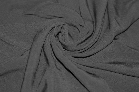 Tissu Voile Uni 100% Viscose Noir Coupon de 3 metres