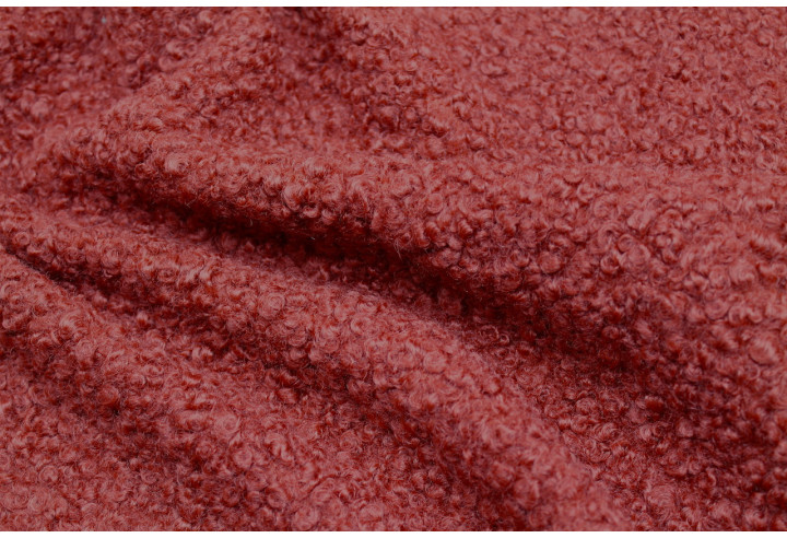 Tissu Tweed Bouclette Chloé Rouille -Au Mètre