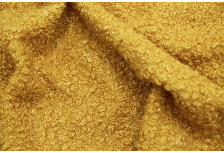 Tissu Tweed Bouclette Chloé Safran -Au Mètre