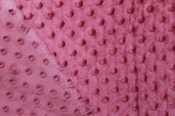 Tissu Polaire Minky Pois Framboise -Au Mètre