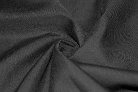 Tissu Voile Uni Polycoton Noir Coupon de 3 metres