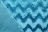 Tissu Polaire Minky Vague Turquoise -Au Mètre