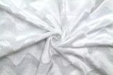 Tissu Polaire Minky Vague Blanc -Au Mètre