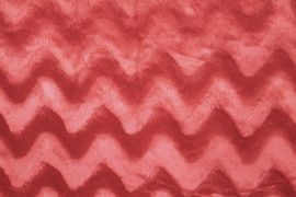 Tissu Polaire Minky Vague Rouge -Au Mètre