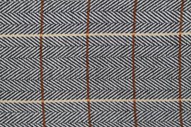 Tissu Lainage Diagonales Noir/Ecru -Au Mètre