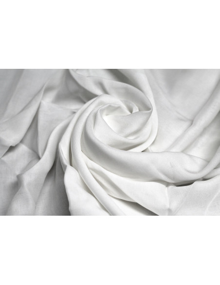 Tissu Voile Uni 100% Viscose Ecru -Au Metre