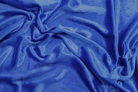 Tissu Velours Touché Soie Bleu Roi -Au Mètre