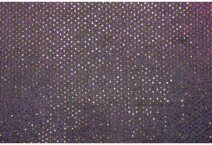 Tissu Lamé Noir/Violet Mini Paillettes dorées -Au Mètre