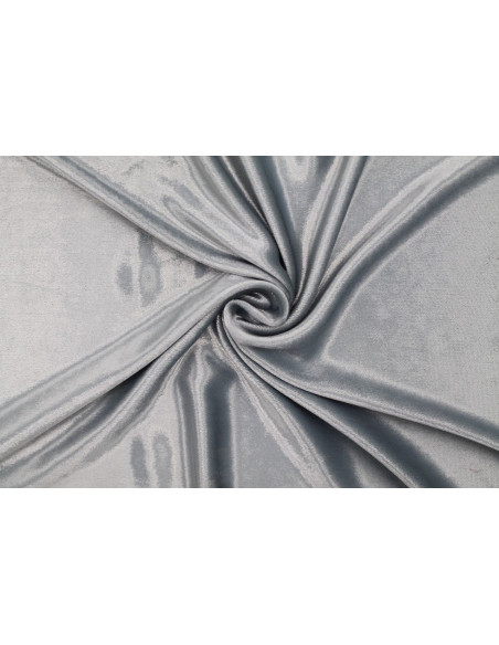 Tissu Velours Touché Soie Gris -Au Mètre
