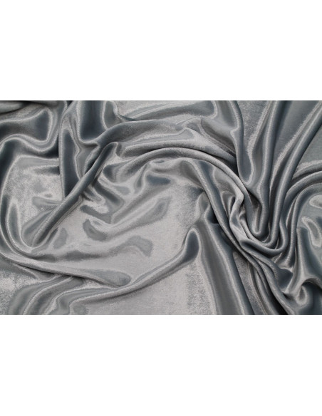Tissu Velours Touché Soie Gris -Au Mètre