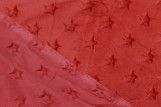 Tissu Polaire Minky Etoile Rouge -Au Mètre