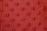 Tissu Polaire Minky Etoile Rouge -Au Mètre