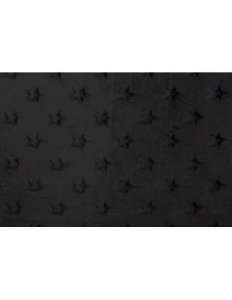 Tissu Polaire Minky Etoile Noir -Au Mètre
