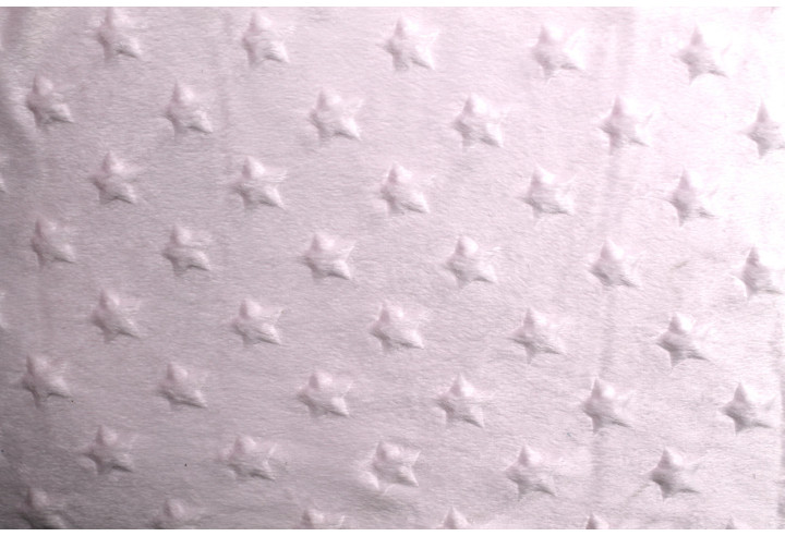 Tissu Polaire Minky Etoile Rose pâle -Au Mètre