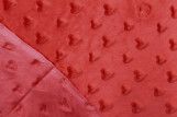 Tissu Polaire Minky Coeur Rouge -Au Mètre