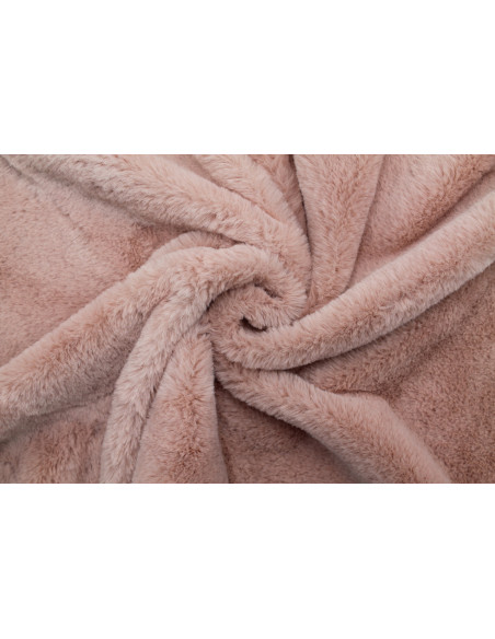 Tissu Fausse Fourrure Rose -Au Mètre