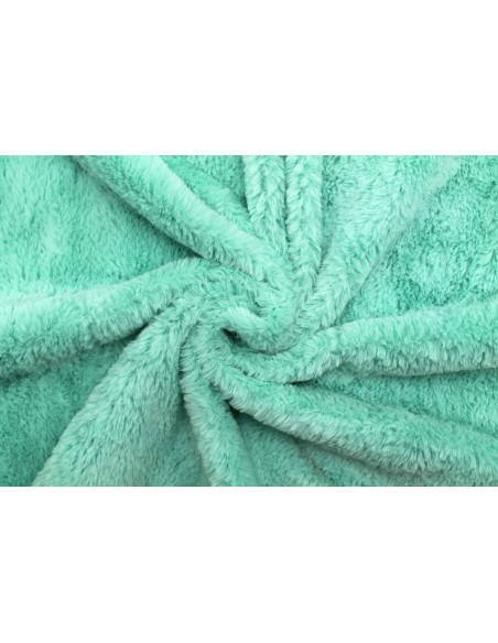 Tissu Fausse Fourrure Vert d'eau -Au Mètre