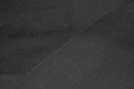 Tissu Voile Uni Polycoton Noir -Au Metre