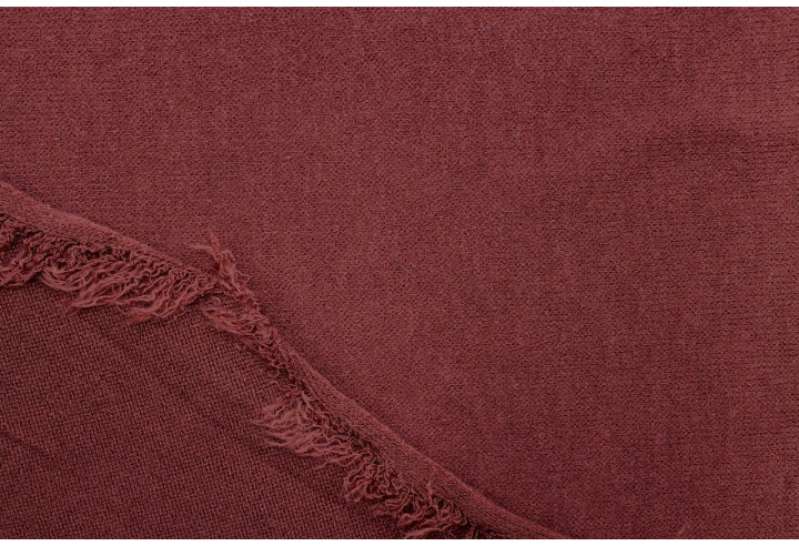 Tissu Lainage Pull Angora Rouille -Au Mètre