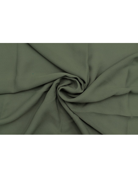 Tissu Crêpe Mousseline Twist Kaki -Au Mètre