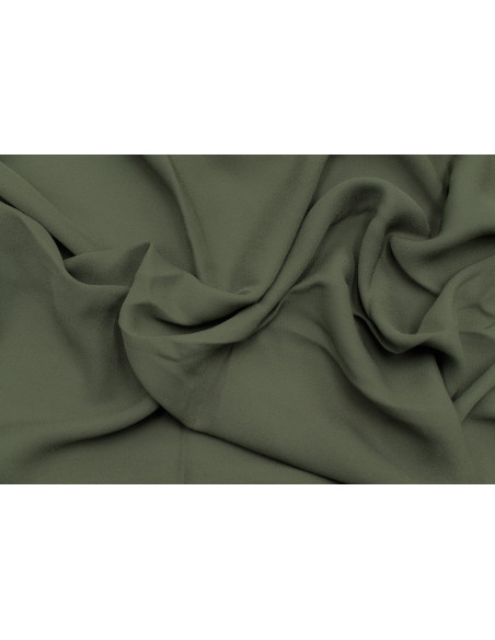 Tissu Crêpe Mousseline Twist Kaki -Au Mètre