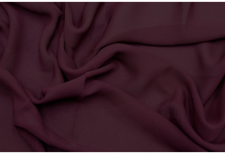 Tissu Crêpe Mousseline Twist Bordeaux -Au Mètre