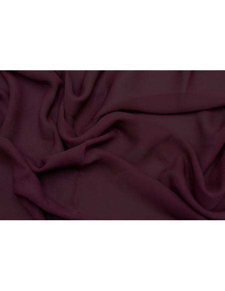 Tissu Crêpe Mousseline Twist Bordeaux -Au Mètre