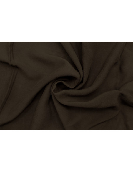 Tissu Voile Uni 100% Viscose Marron Foncé -Au Metre