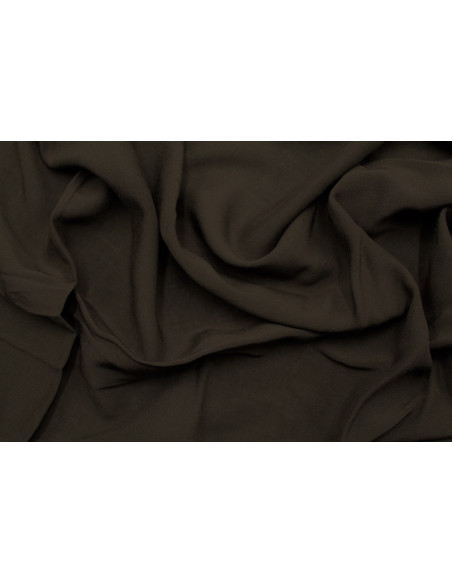 Tissu Voile Uni 100% Viscose Marron Foncé -Au Metre