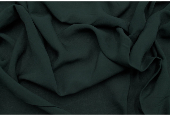 Tissu Voile Uni 100% Viscose Vert sapin -Au Metre