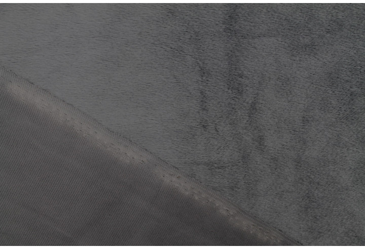 Tissu Velours Ras Uni Gris foncé -Au Mètre