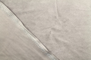 Tissu Velours Ras Uni Gris Perle -Au Mètre 2
