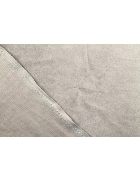 Tissu Velours Ras Uni Gris Perle -Au Mètre