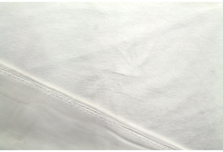 Tissu Velours Ras Uni Ecru -Au Mètre