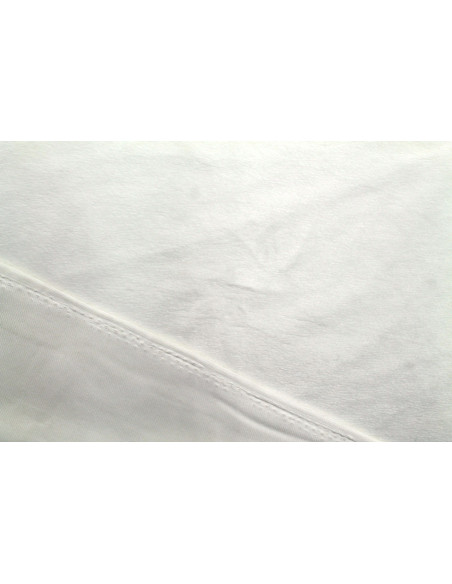 Tissu Velours Ras Uni Ecru -Au Mètre