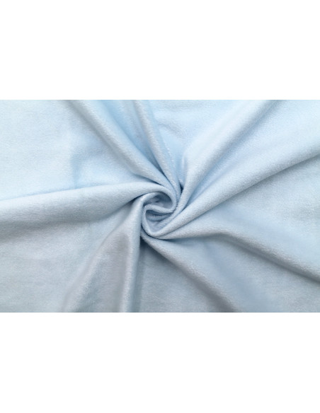 Tissu Velours Ras Uni Ciel -Au Mètre