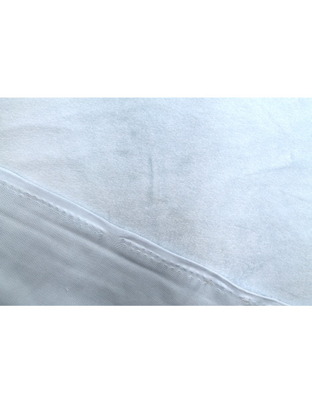 Tissu Velours Ras Uni Ciel -Au Mètre