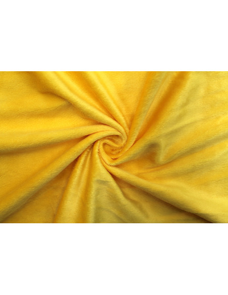 Tissu Velours Ras Uni Jaune -Au Mètre