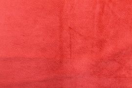 Tissu Velours Ras Uni Rouge -Au Mètre