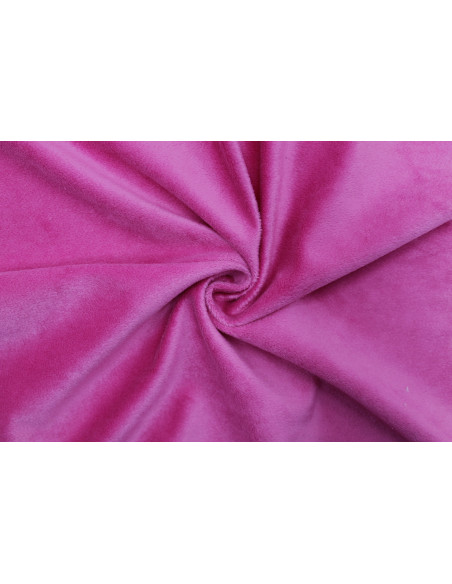 Tissu Velours Ras Uni Fuchsia -Au Mètre