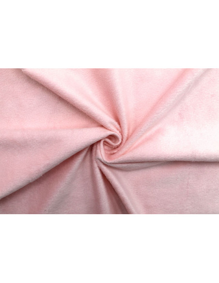 Tissu Velours Ras Uni Rose -Au Mètre